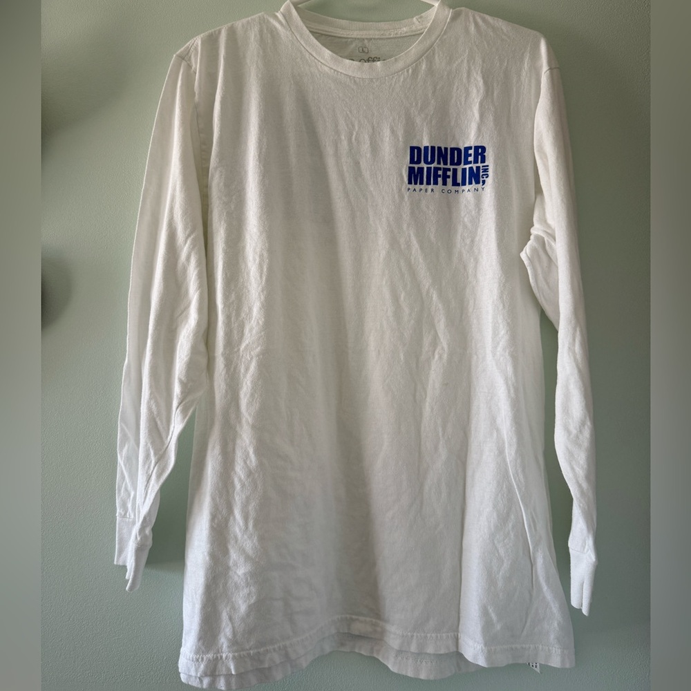 The Office tv show white long sleeve graphic shirt